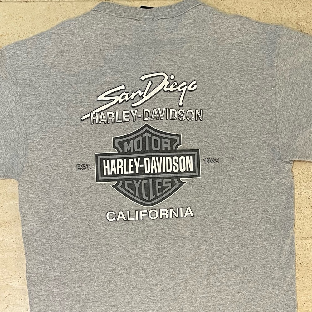 80s Harley Davidson San Diego CA Short-sleeve Henley